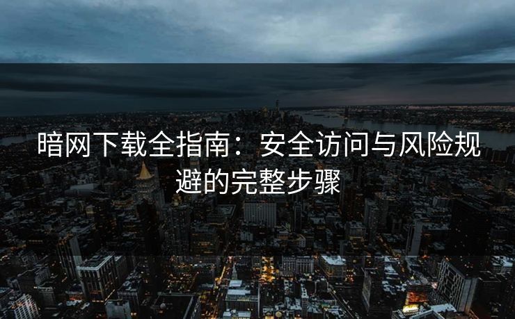 暗网下载全指南：安全访问与风险规避的完整步骤