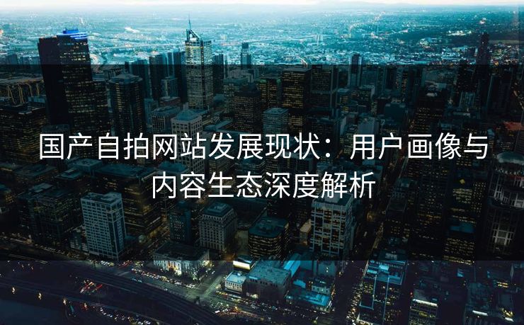 国产自拍网站发展现状:用户画像与内容生态深度解析