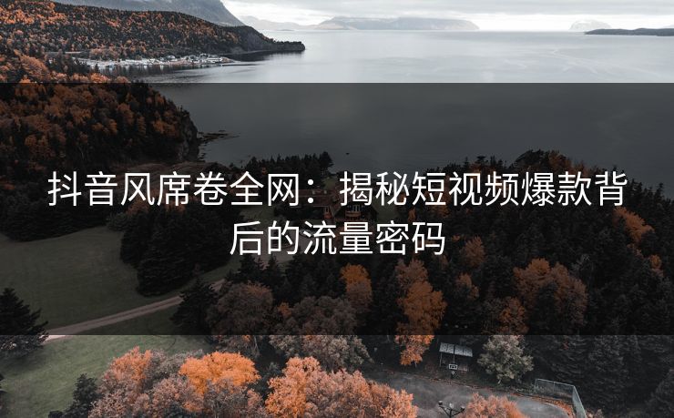抖音风席卷全网:揭秘短视频爆款背后的流量密码 抖音风席卷全网:揭秘短视频爆款背后的流量密码